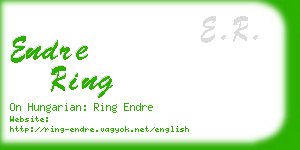 endre ring business card